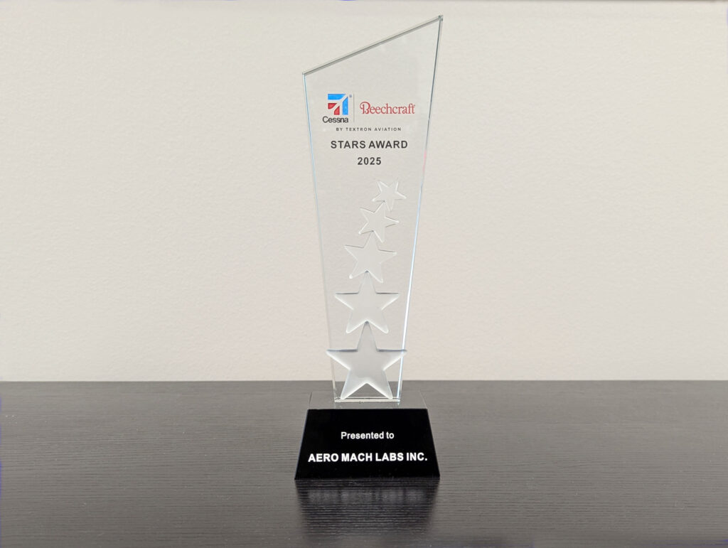 2025 STARS award for excellence in aerospace supply chain performance awarded to Aero-Mach Labs by Textron Aviation