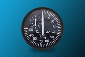 Aircraft RPM Gauge