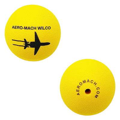Yellow Foam Wick Watch static wick protector installed on an aircraft static wick during ground operations